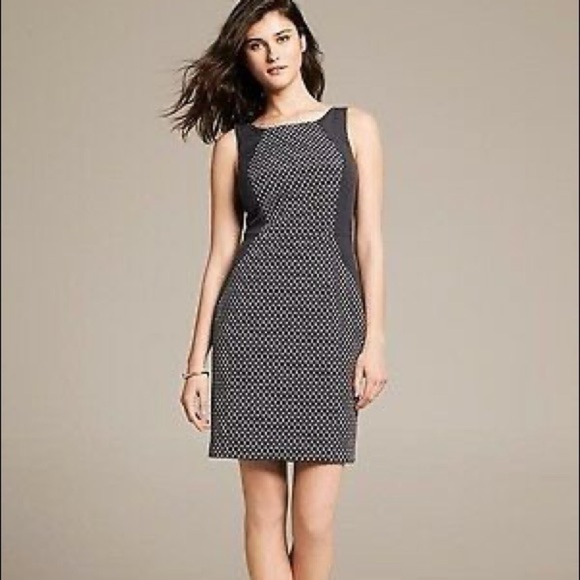 Banana Republic Pieced Paneled Sheath Dress mini sleeveless Size 0 - Picture 1 of 9